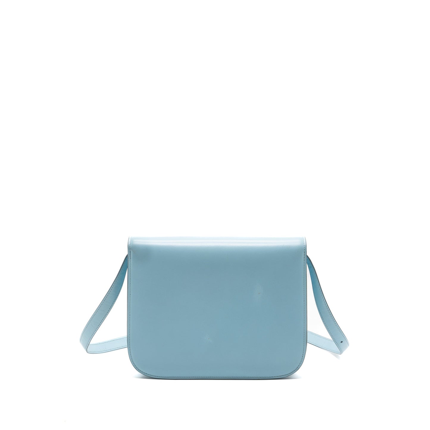 Celine medium classic box bag calfskin light blue SHW