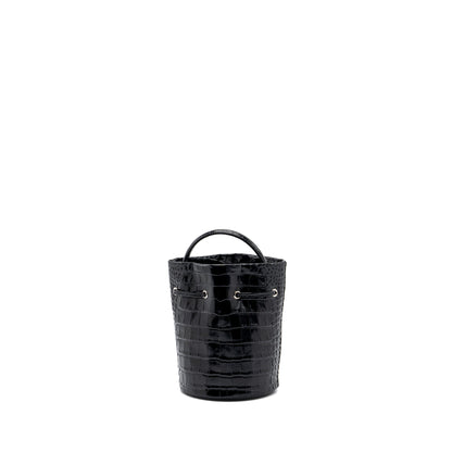 Balenciaga XS Everyday Drawstring Bucket Bag Black SHW