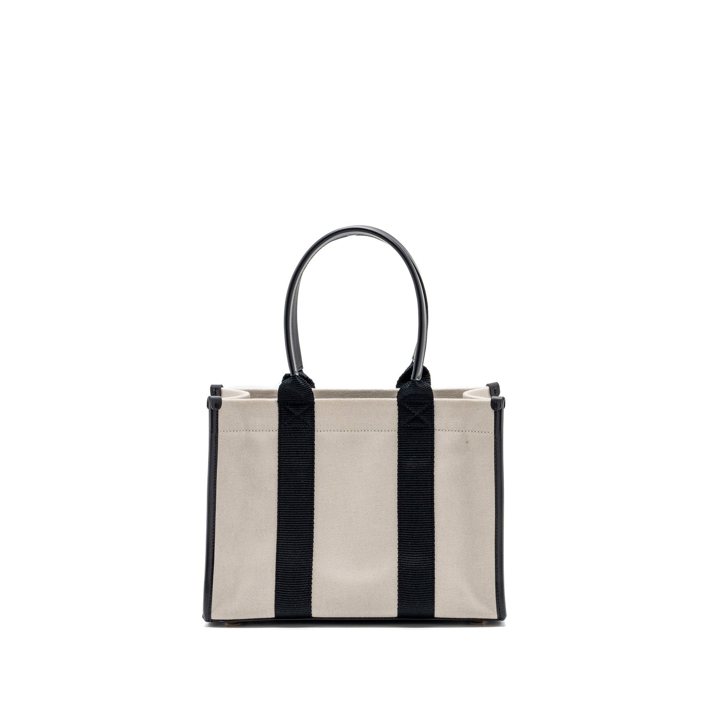 Balenciaga Small Tote Bag Canvas/ Leather Black/White GHW