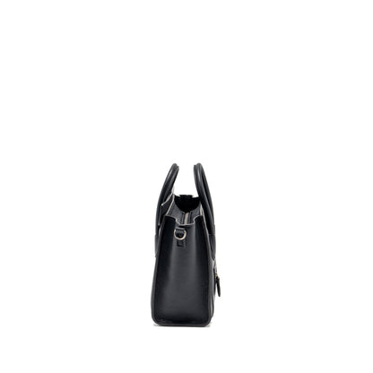 Celine nano luggage bag calfskin black SHW