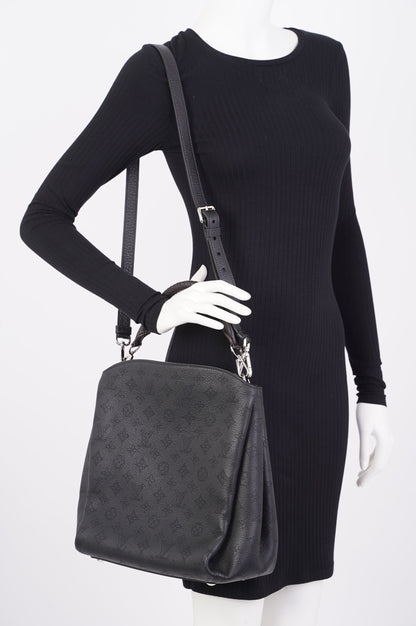 Louis Vuitton Babylone Bag Black Mahina Monogram Leather PM