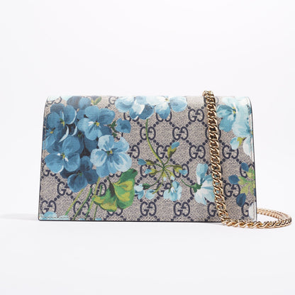 Gucci GG Blooms Supreme Wallet on Chain Canvas