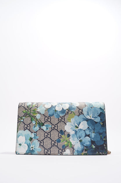 Gucci GG Blooms Supreme Wallet on Chain Canvas