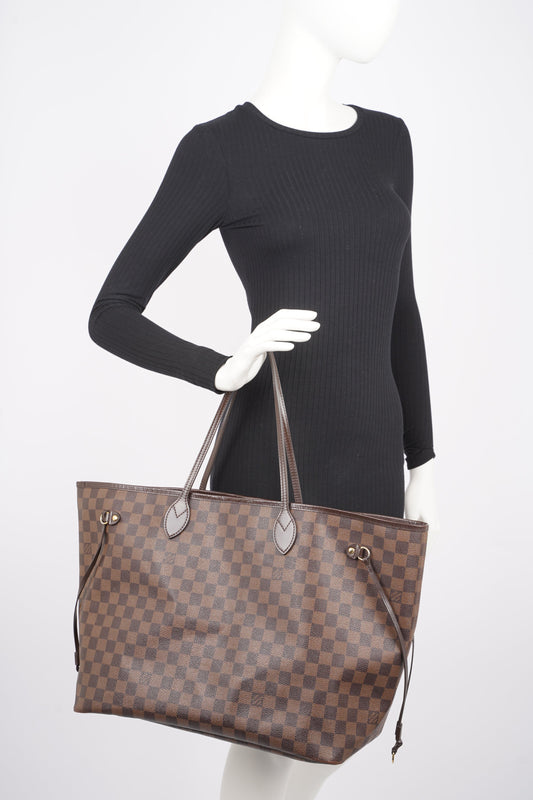 Louis Vuitton Womens Neverfull Damier Ebene GM