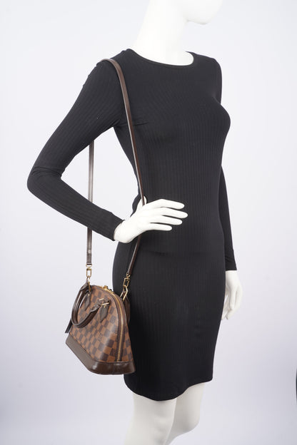 Louis Vuitton Womens Alma Damier Ebene BB
