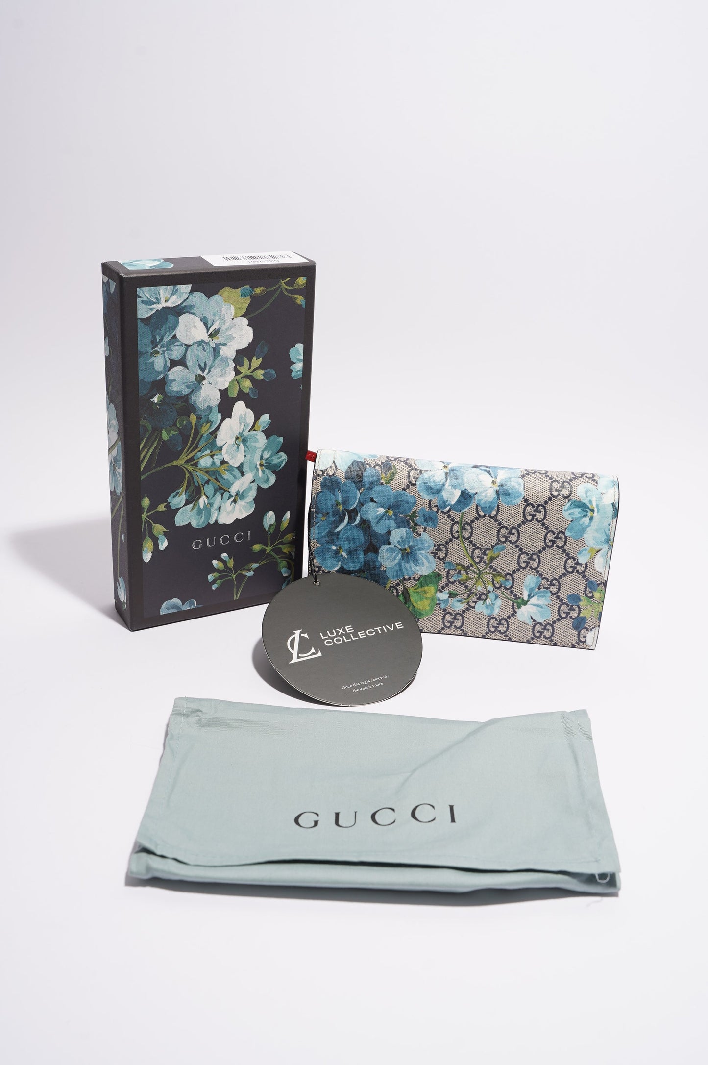 Gucci GG Blooms Supreme Wallet on Chain Canvas