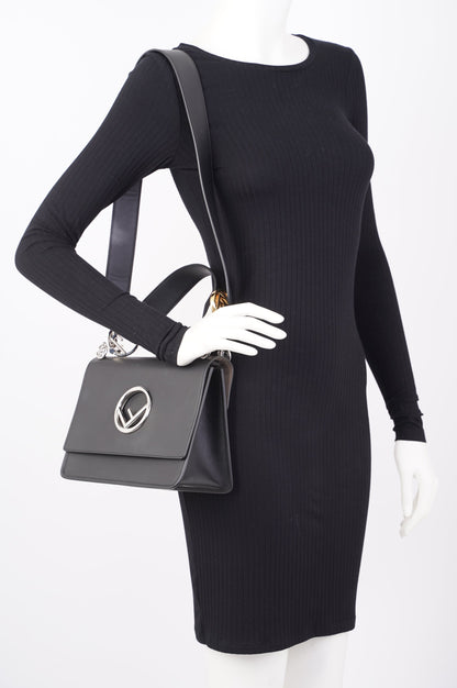 Fendi Womens Fendi Kan I Bag Black Leather