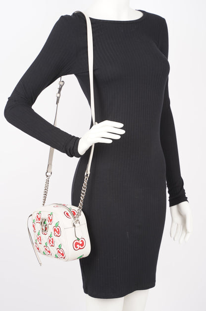 Gucci GG Apple Marmont Bag White Leather Small