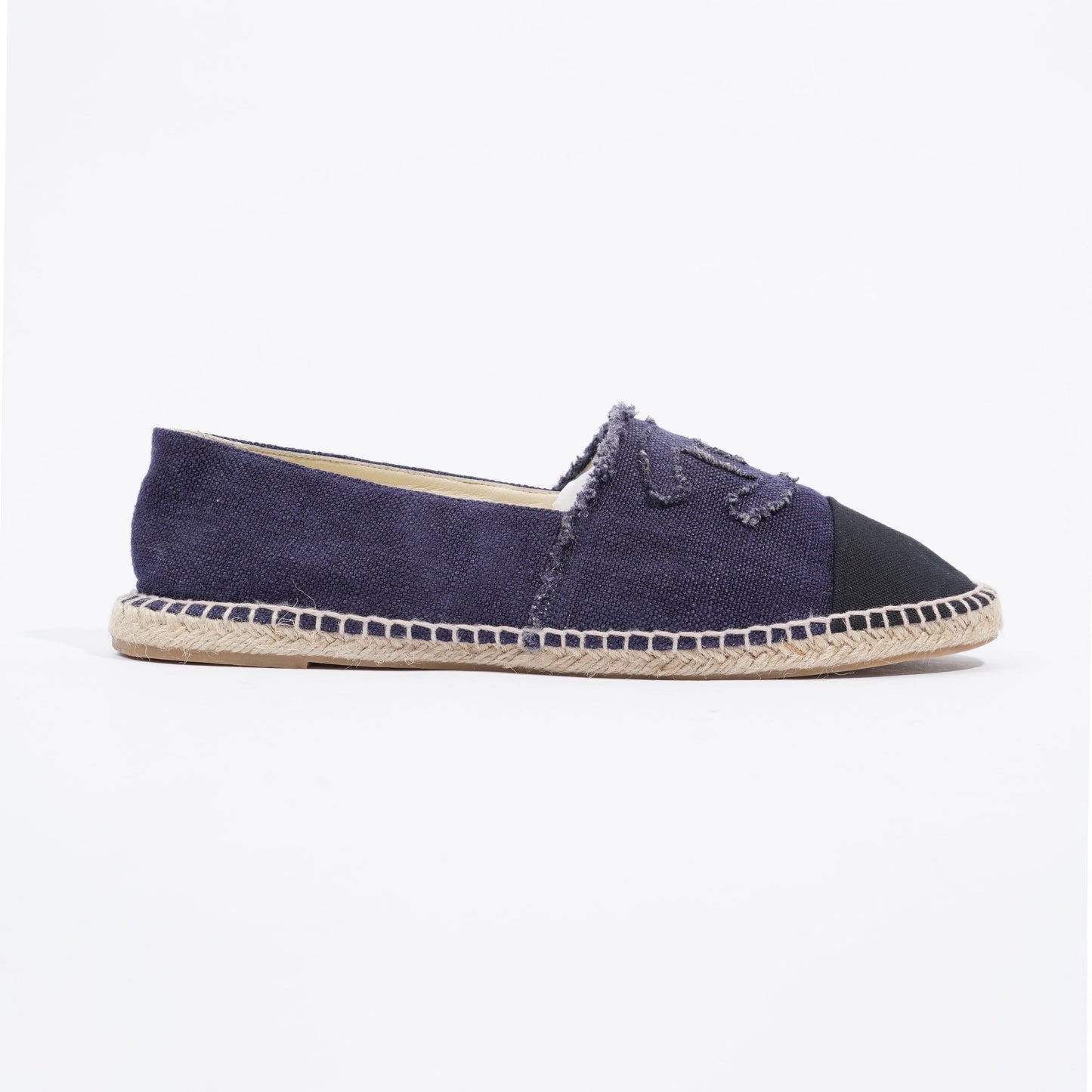 Chanel CC Logo Espadrilles Navy   Black EU 46   UK 12