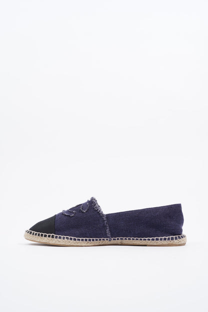 Chanel CC Logo Espadrilles Navy   Black EU 46   UK 12