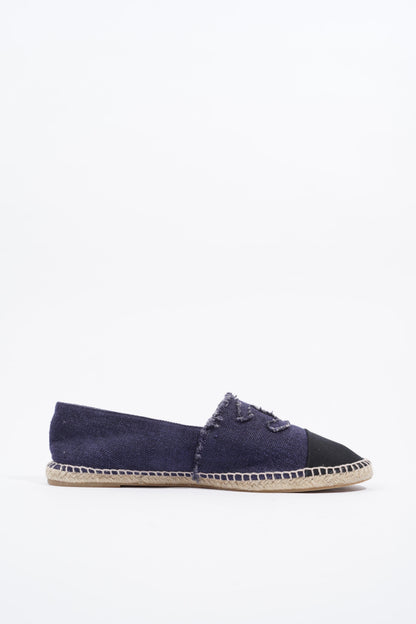 Chanel CC Logo Espadrilles Navy   Black EU 46   UK 12
