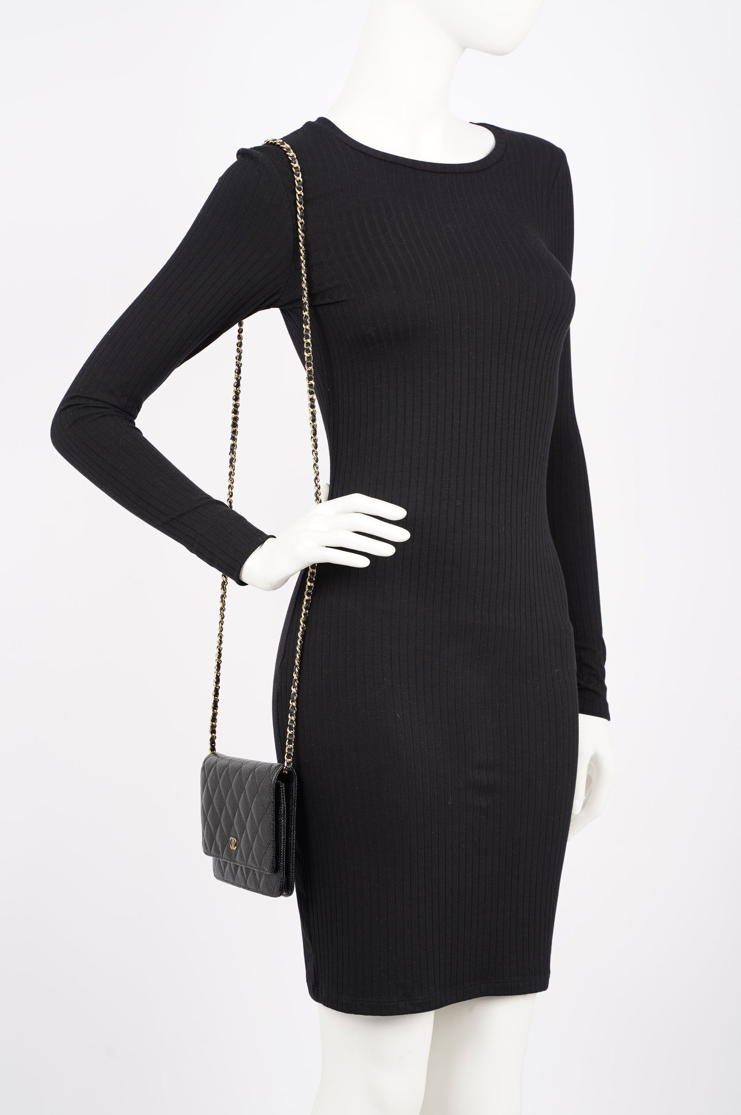 Chanel Womens Wallet On Chain Black Caviar