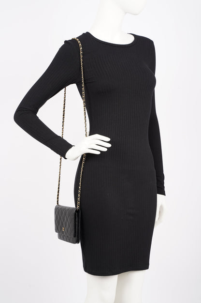Chanel Womens Wallet On Chain Black Caviar