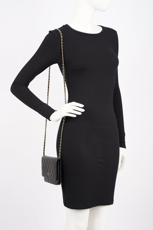 Chanel Womens Wallet On Chain Black Caviar