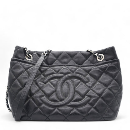 Caviar Quilted CC Timeless Soft Tote Black
