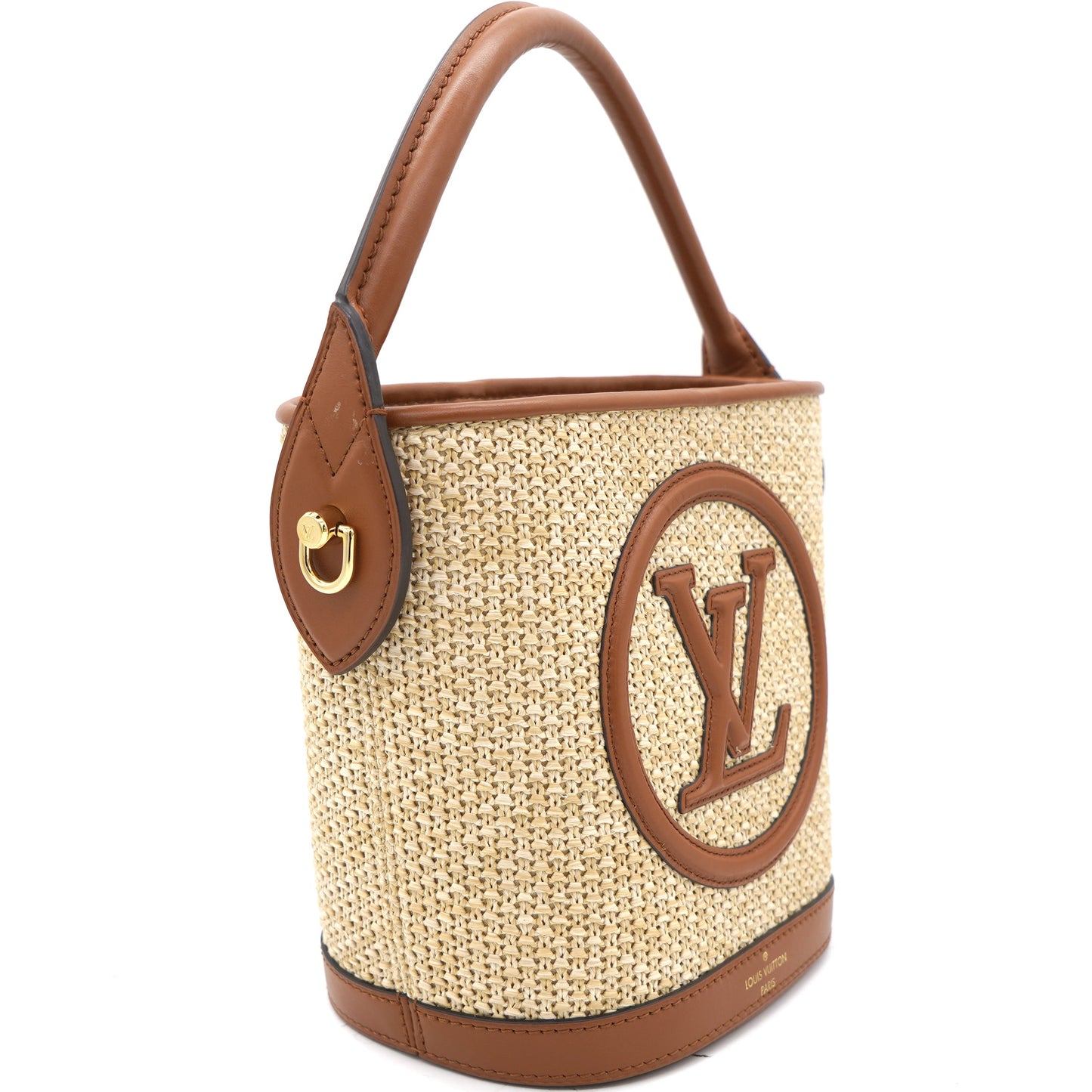 Louis-vuitton Petit bucket bag Raffia Beige