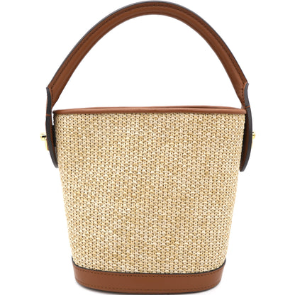 Louis-vuitton Petit bucket bag Raffia Beige