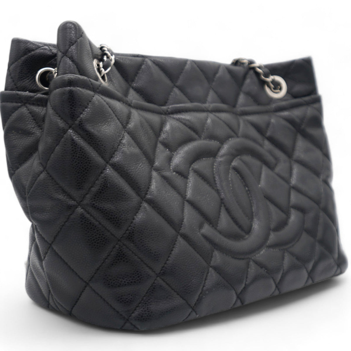 Caviar Quilted CC Timeless Soft Tote Black