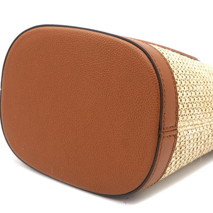 Louis-vuitton Petit bucket bag Raffia Beige