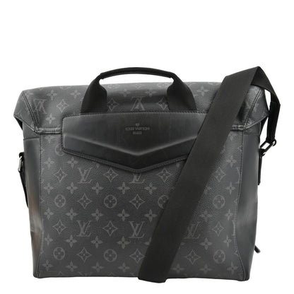 Louis Vuitton Voyager MM Monogram Eclipse Messenger Bag Black