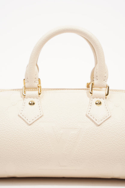 Louis Vuitton Womens Papillon BB Empreinte Cream