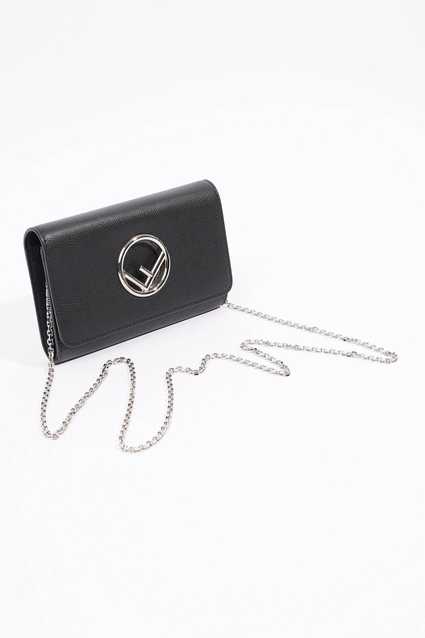 Fendi F is Fendi Wallet on Chain Black Leather OS