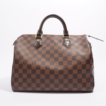 Louis Vuitton Womens Speedy Bag Damier Ebene Canvas 30