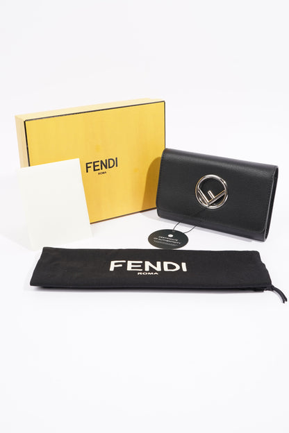 Fendi F is Fendi Wallet on Chain Black Leather OS