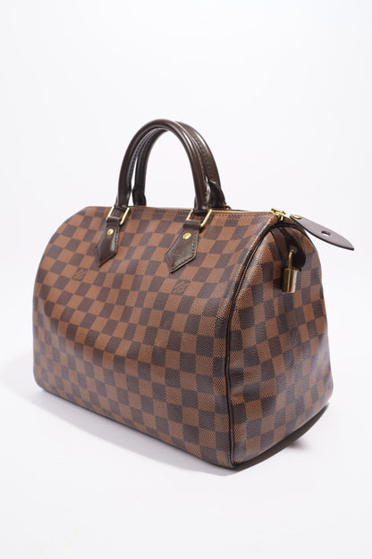 Louis Vuitton Womens Speedy Bag Damier Ebene Canvas 30