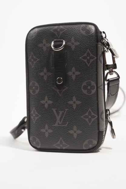 Louis Vuitton Womens Phone Pouch Monogram Eclipse Crossbody Bag