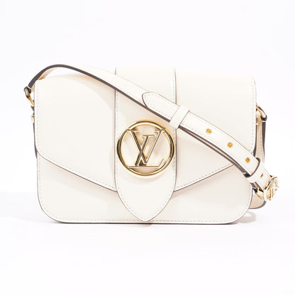 Louis Vuitton Pont 9 Bag White Leather MM