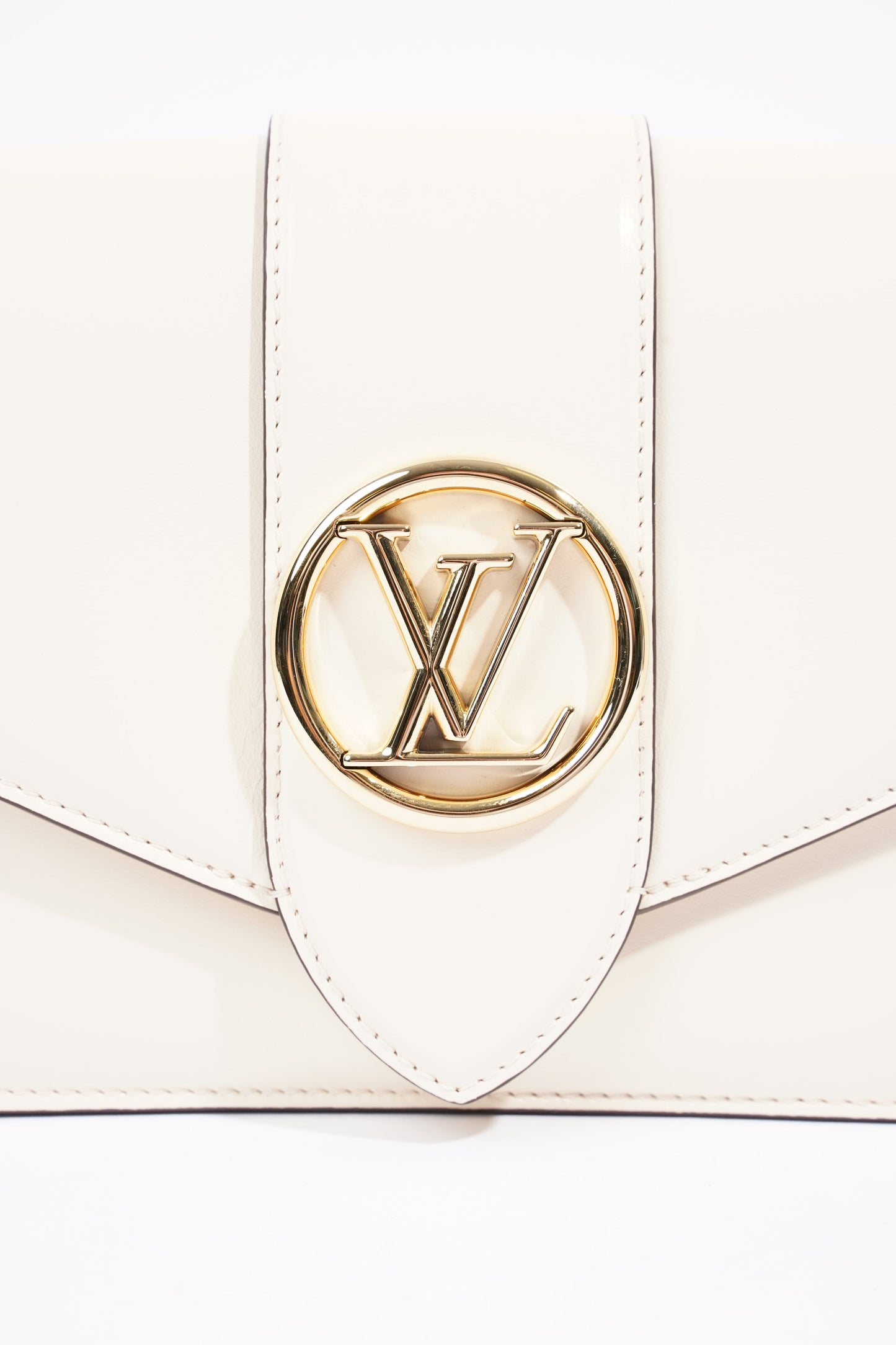 Louis Vuitton Pont 9 Bag White Leather MM