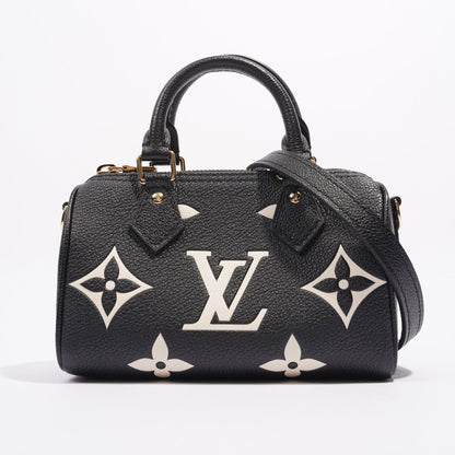 Louis Vuitton Womens Speedy Bandouliere Bag Monogram Empreinte Leather Nano