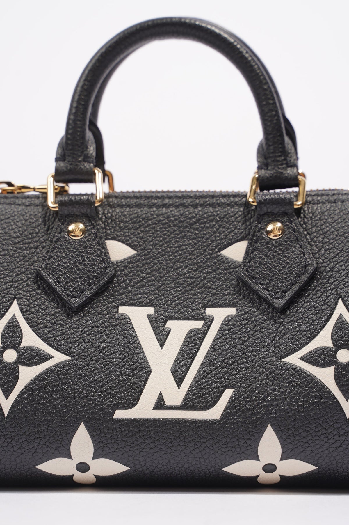 Louis Vuitton Womens Speedy Bandouliere Bag Monogram Empreinte Leather Nano