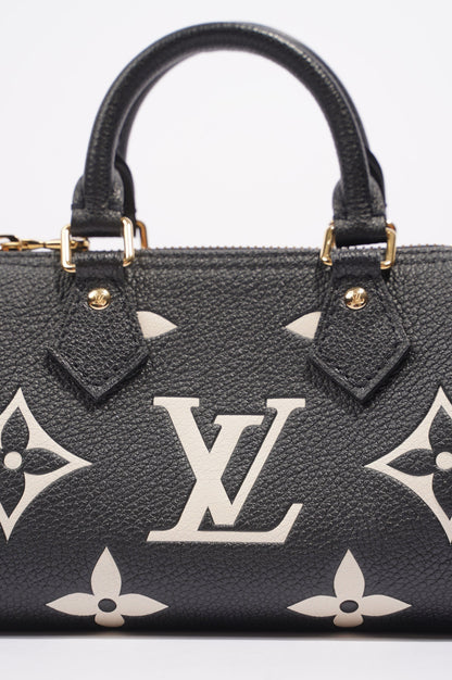Louis Vuitton Womens Speedy Bandouliere Bag Monogram Empreinte Leather Nano
