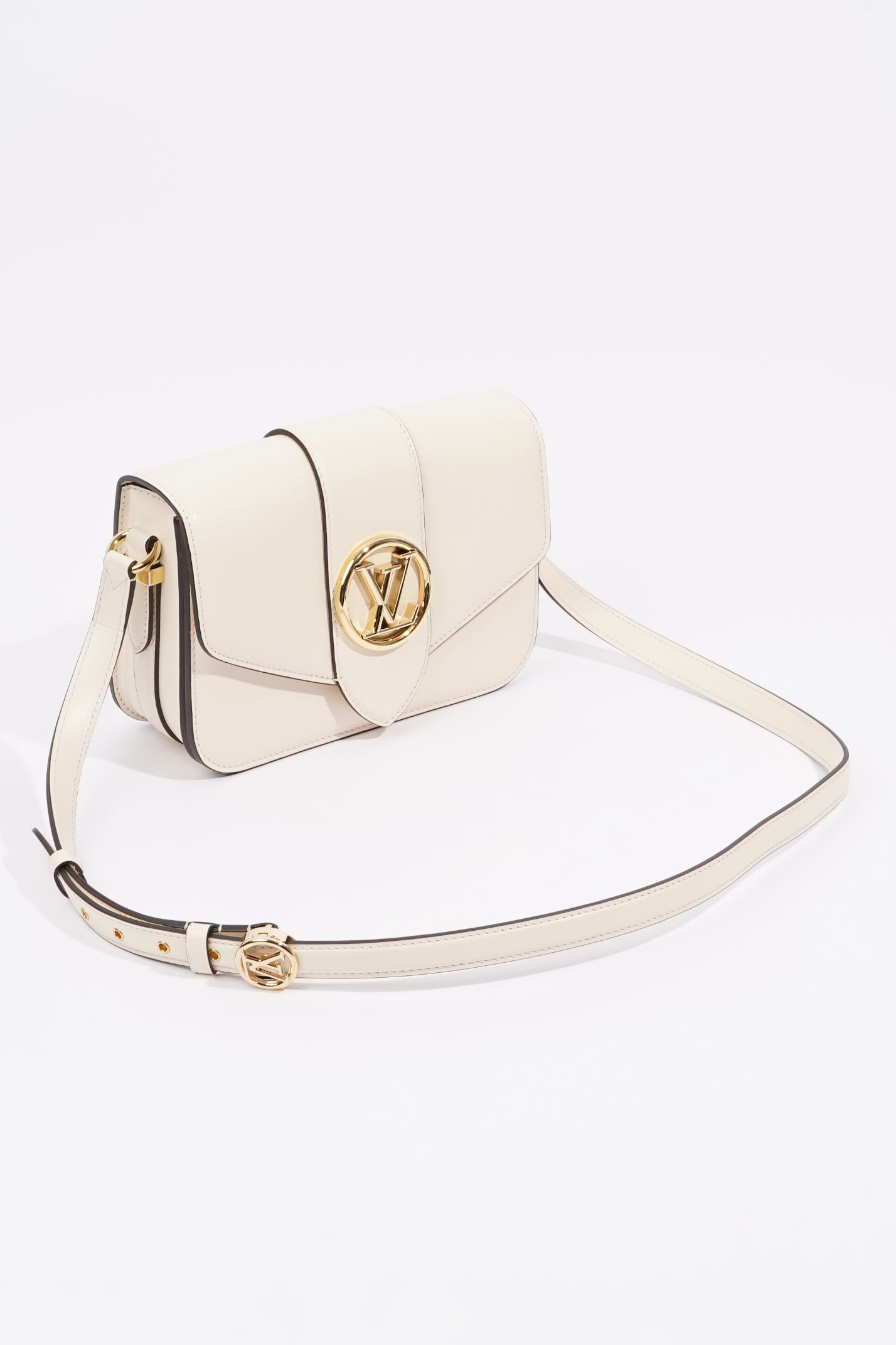 Louis Vuitton Pont 9 Bag White Leather MM