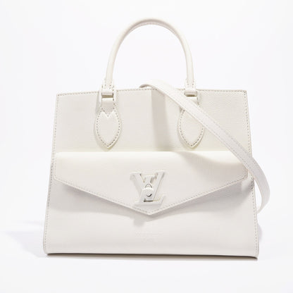 Louis Vuitton Womens Lockme Bag White Leather