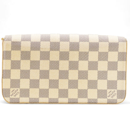 Louis-vuitton Damier Azur Pochette Felicie Chain Wallet Rose Ballerine