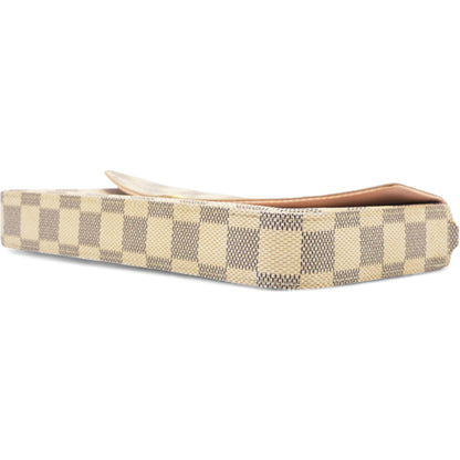 Louis-vuitton Damier Azur Pochette Felicie Chain Wallet Rose Ballerine