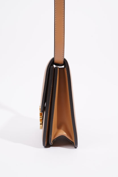 Fendi Karligraphy Shoulder Bag Tan Leather