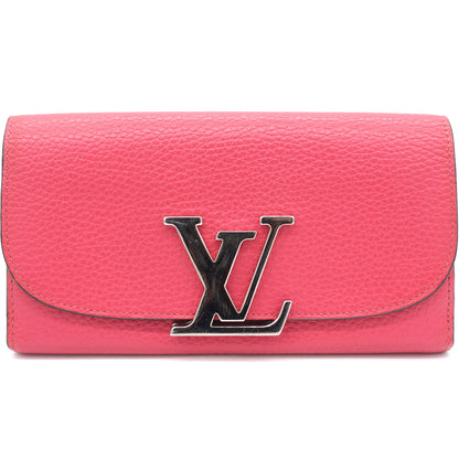 Louis-vuitton Taurillon Leather Vivienne LV Long Wallet Pink