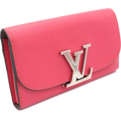 Louis-vuitton Taurillon Leather Vivienne LV Long Wallet Pink