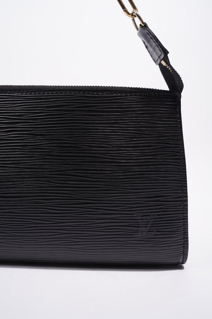 Louis Vuitton Womens Pochette Accessoire Black Epi Leather