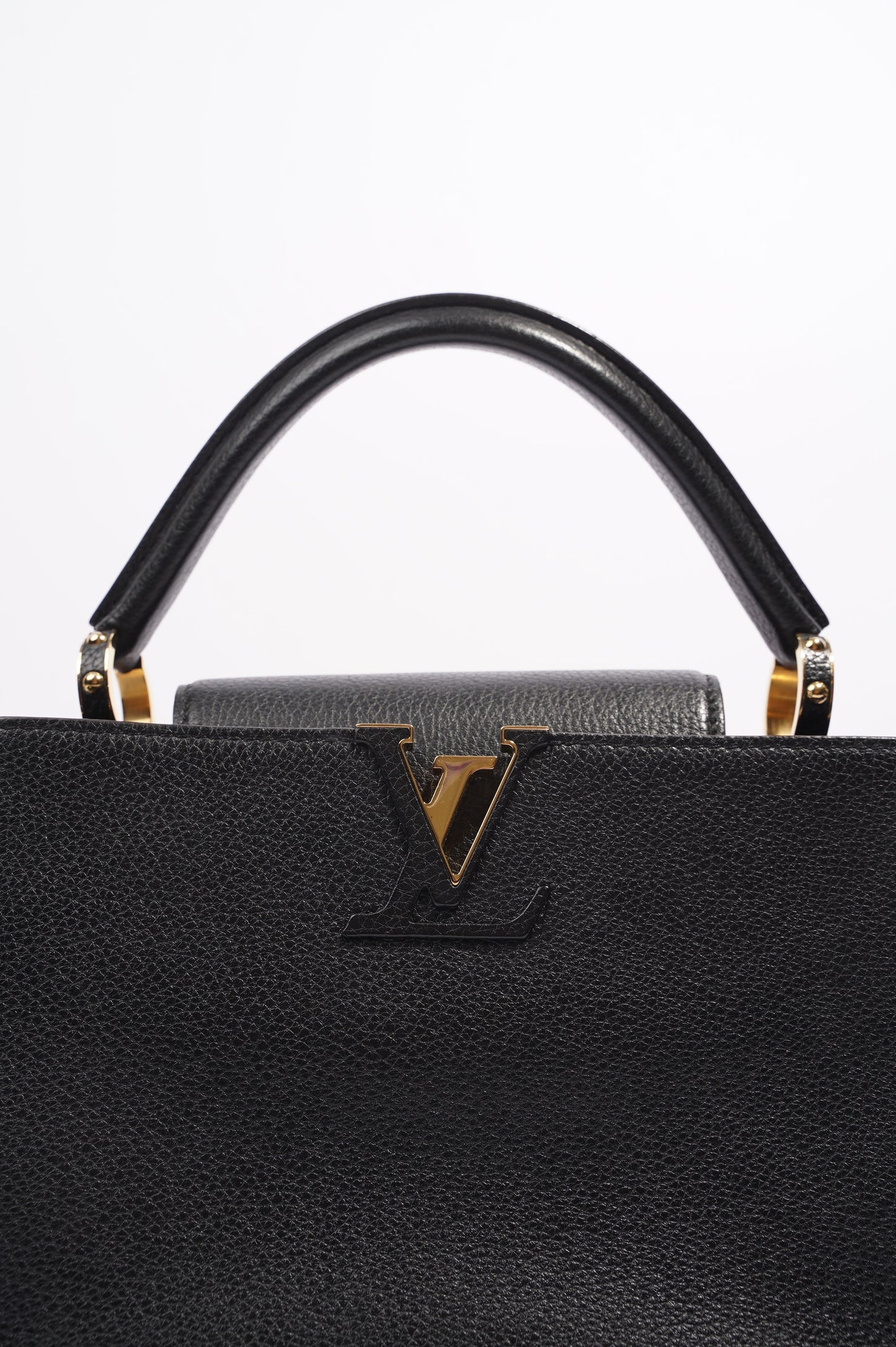 Louis Vuitton LV Capucines Bag Black Leather