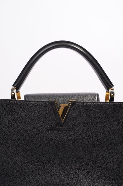 Louis Vuitton LV Capucines Bag Black Leather