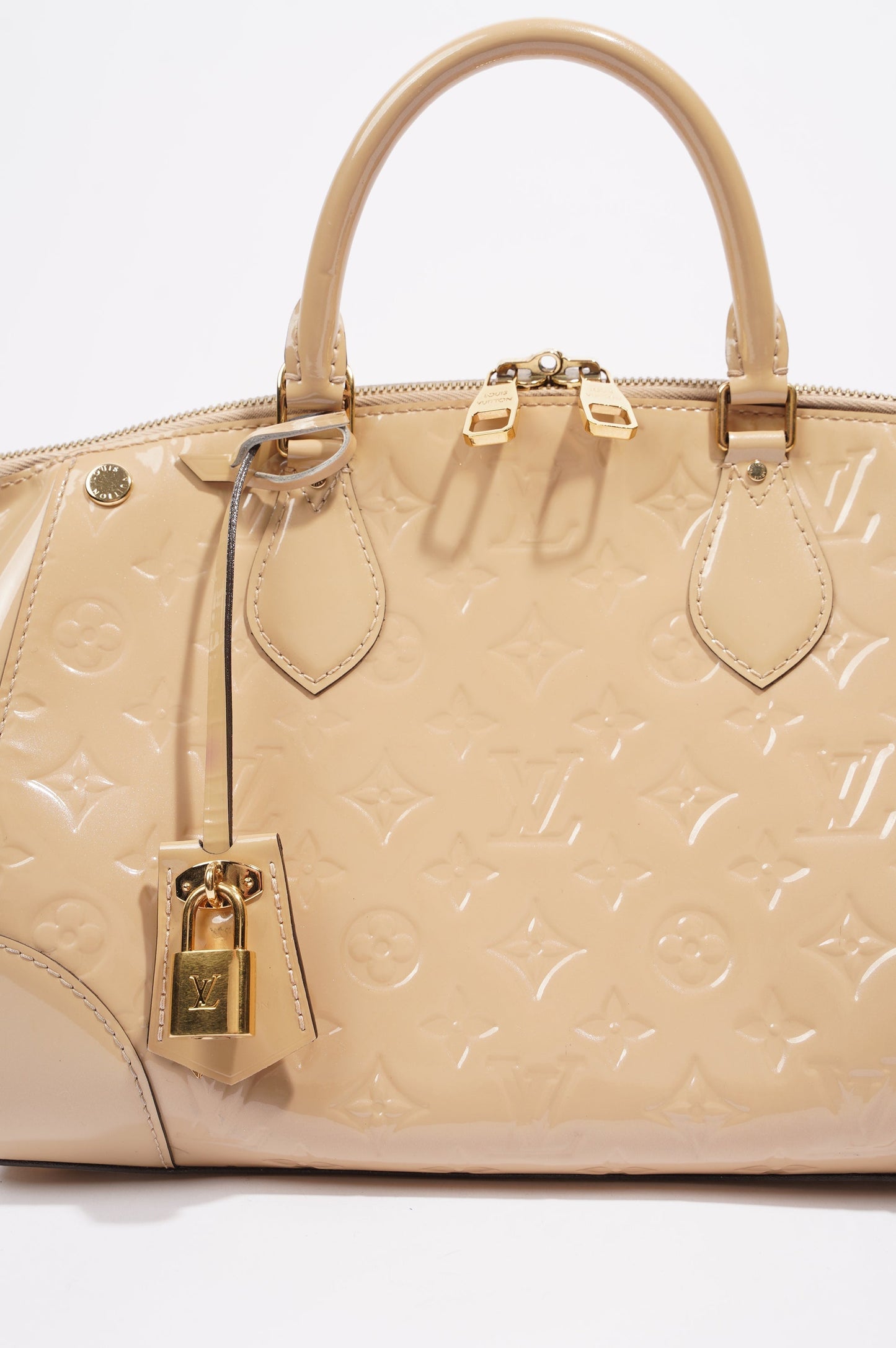 Louis Vuitton Santa Monica Bag Beige Vernis Leather