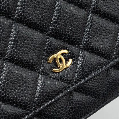 Chanel Classic Wallet On Chain Caviar Black GHW