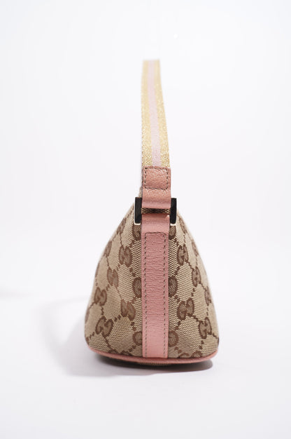 Gucci Womens Vintage Boat Pochette Supreme / Pink