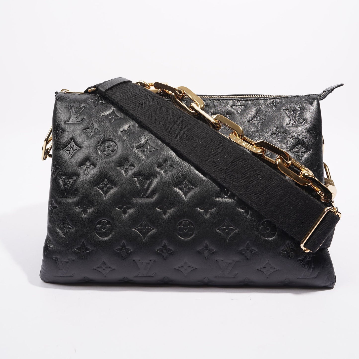Louis Vuitton Womens Coussin MM Black Lambskin