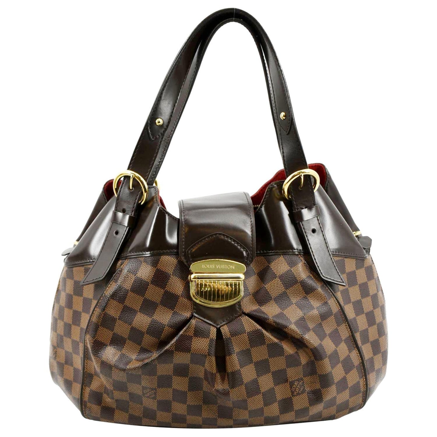 Louis Vuitton Sistina GM Damier Ebene Shoulder Bag Brown